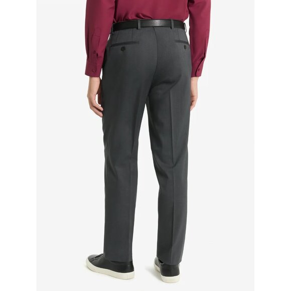 Chaps Flat Front Men's Solid Classic Fit Tailored Suit Separate Pant, Size 38x30 - Picture 2 of 4